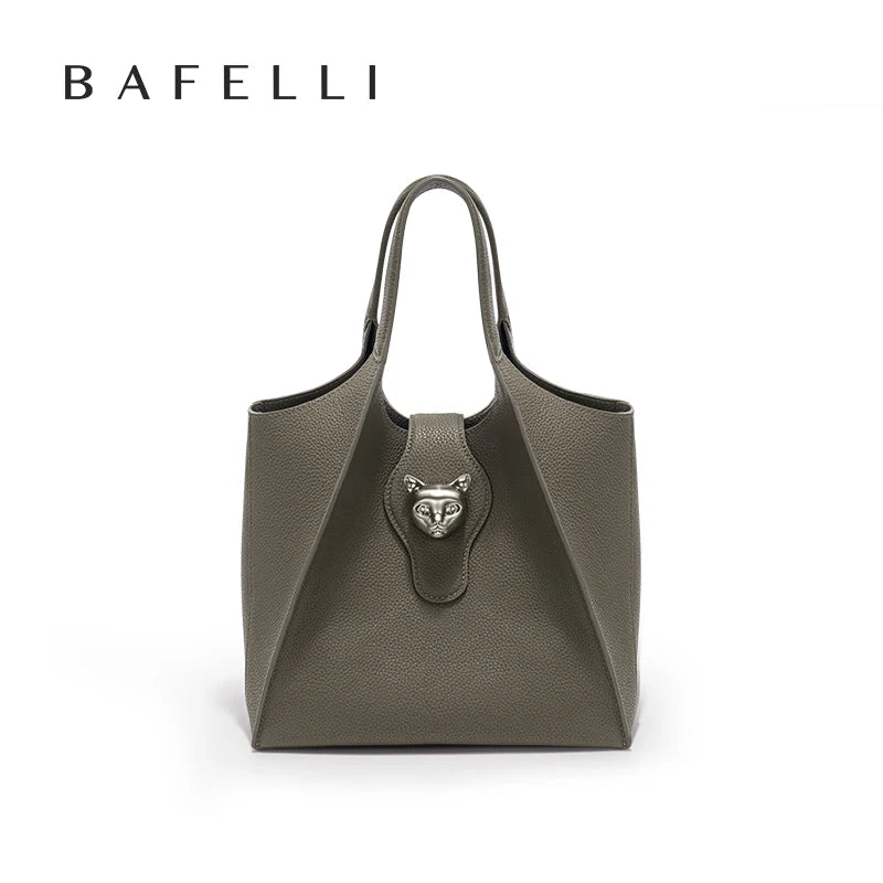 BAFELLI Damen & Unisex Tote Bag aus echtem Leder 2025 – Luxuriöse Reise- & Business-Handtasche im Casual Design