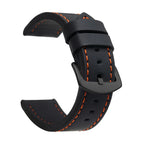SAMCO Sport Vintage Leder-Uhrenarmband mit Edelstahlschließe - Correa de reloj clásica 18 / 20 / 22 / 24 mm para brazaletes