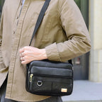 Herren PU-Leder Crossbody &amp; Schultertasche: bolso bandolera de negocios, riñonera y bolso de moda