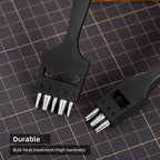 WUTA Austauschbare Brogue Lederlochstanze aus Edelstahl – Blumen- & Rundloch-Punch für Schuhe, Gürtel & Uhrenarmbänder