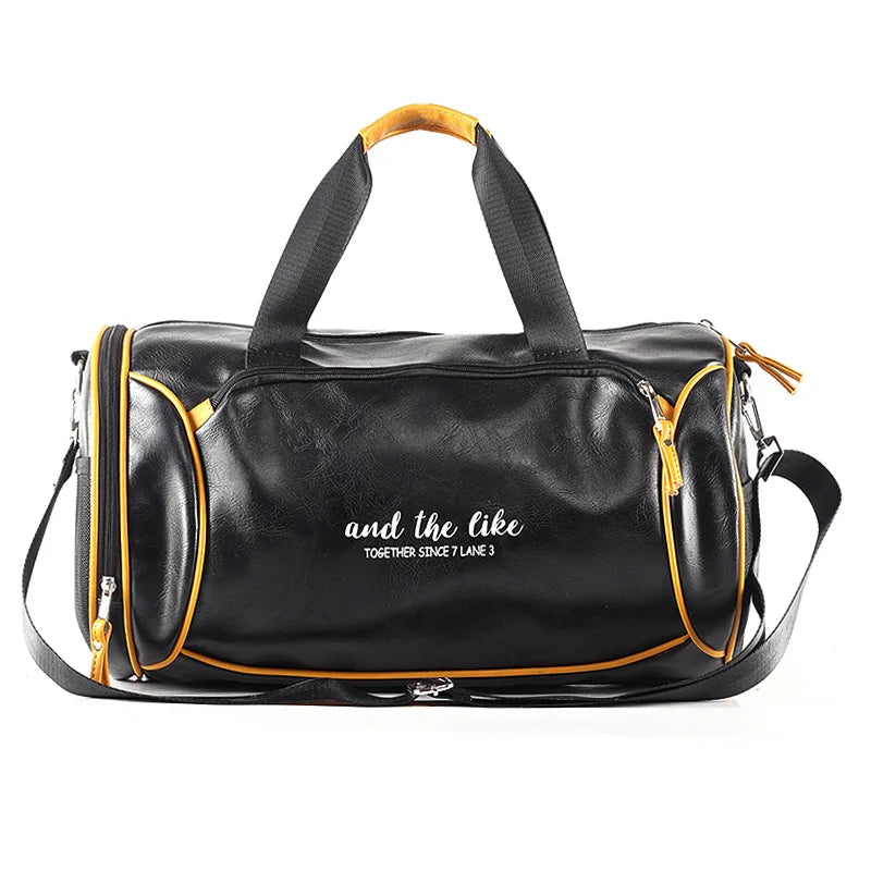 Hochwertige PU-Leder Reisetasche mit großem Fassungsvermögen – Sport- & Travel Duffle Bag mit Schuhfach, modische Herren Handtasche XA689ZC