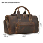 WANTING Crazy Horse Leder Reisetasche aus echtem Rindsleder – Hochwertige Herren Duffle & Schultertasche für Business und Reisen