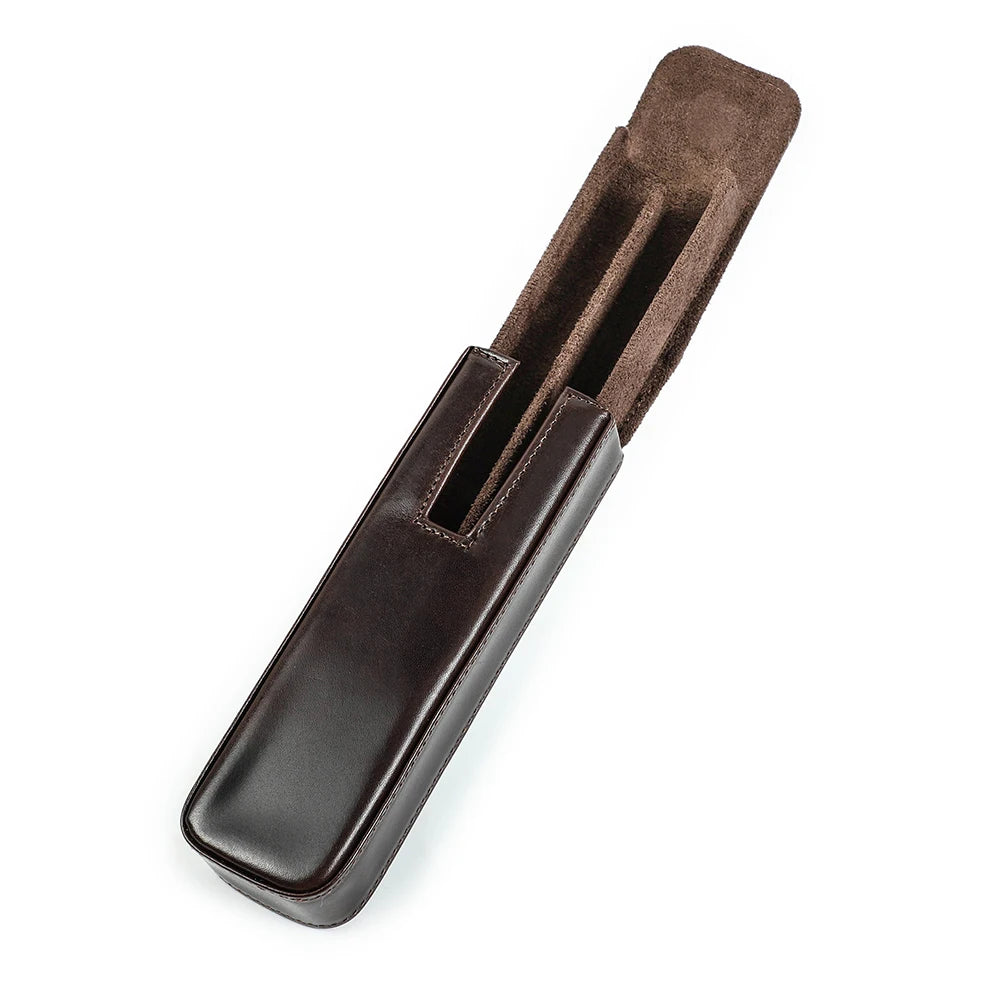 Echtes Leder Füllfederhalter-Etui mit 2 Fächern – Elegante estuche para bolígrafos para viajes, oficinas y escuelas