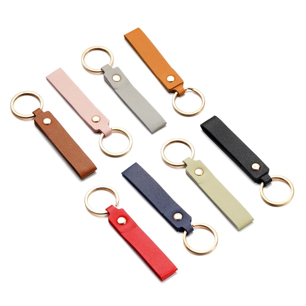 PU-Leder Schlüsselanhänger im Business-Stil – Klassischer Leder Keychain mit Metallelementen, 1–5 Stück, ideal für Auto, Geldbörse & Geschenk