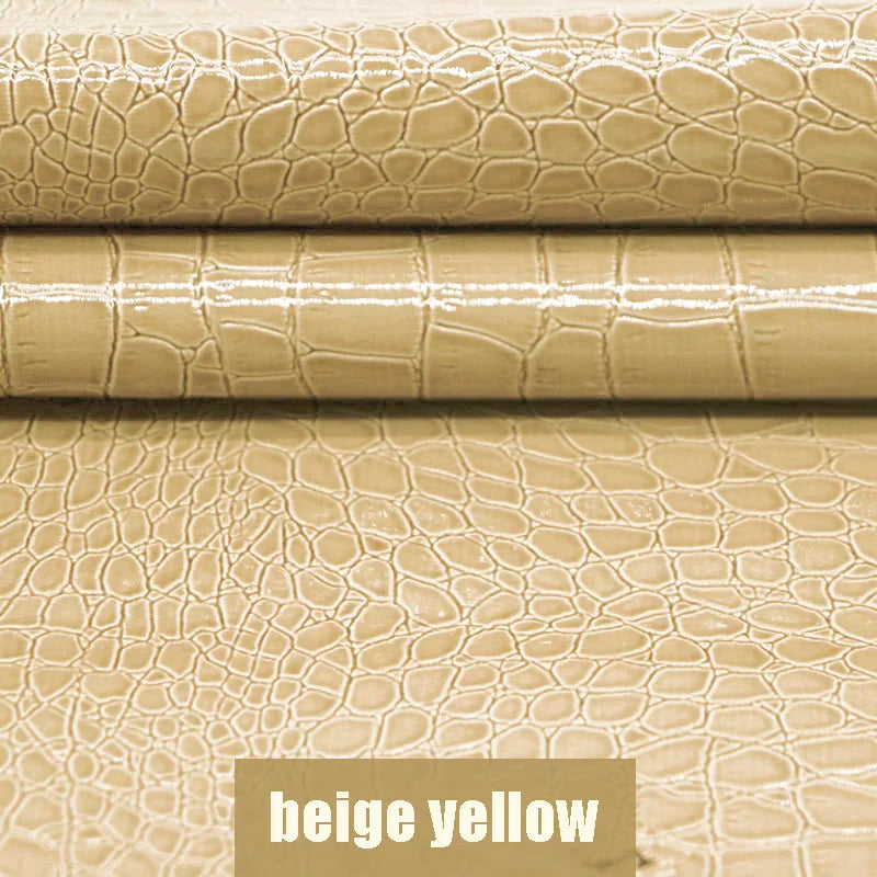 PU Kunstleder mit Krokodil-Prägung – Eleganter Lederstoff für DIY, Taschen, Möbel & Dekoration