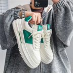 JKPUDUN Herren Leder Sneakers – Atmungsaktive, leichte Sportschuhe für Alltag, Walking, Tennis & Outdoor