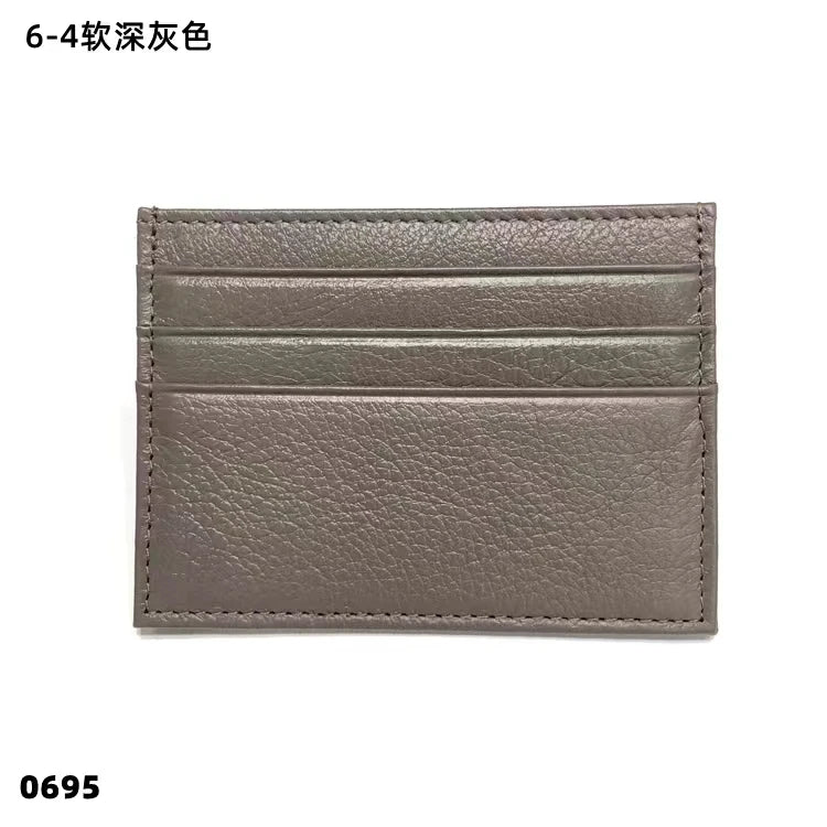 Personalisierter Leder Kartenhalter mit Initialen – Slim Wallet aus echtem Rindsleder für Damen & Herren