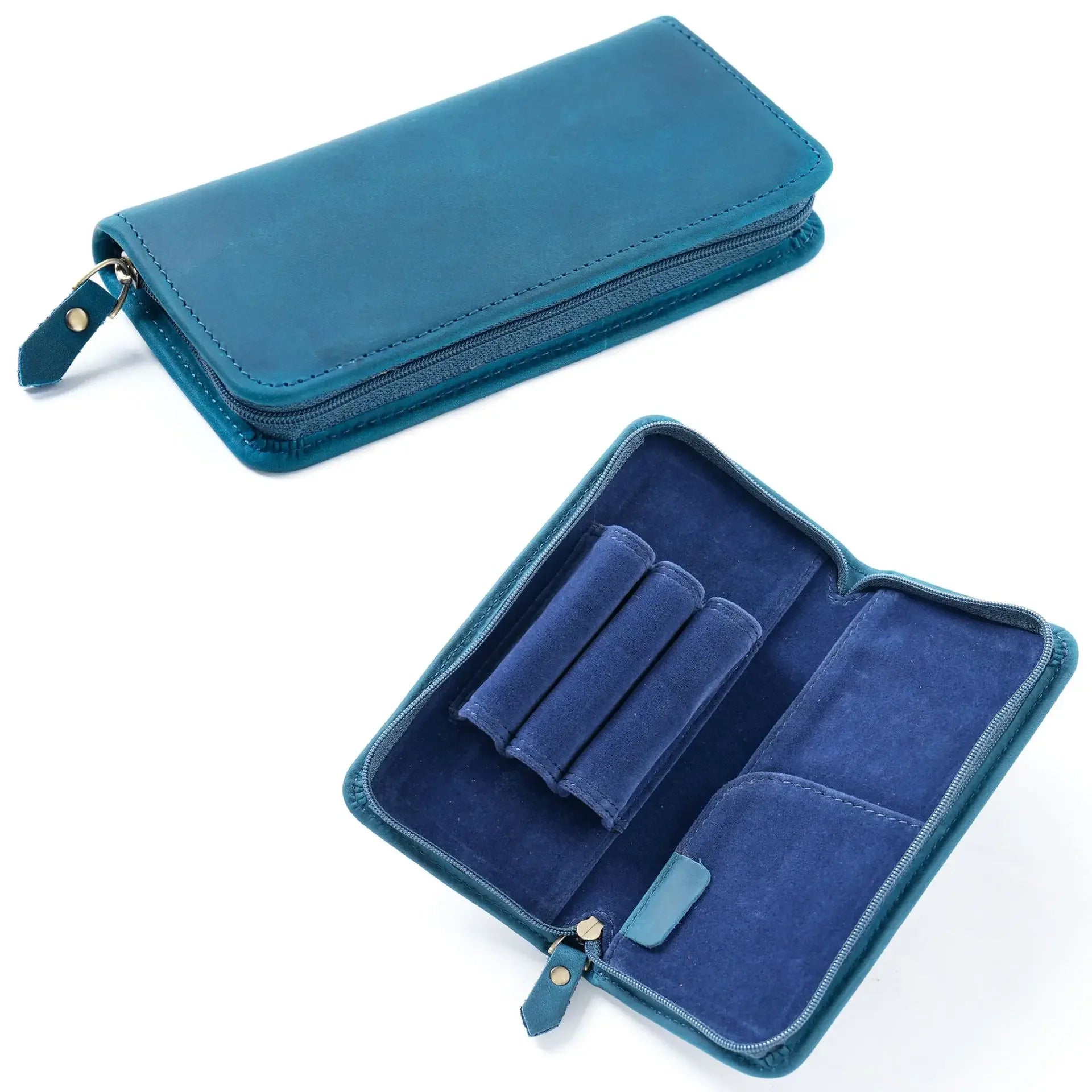 Echtes Leder Stifteetui mit Reißverschluss – Multifunktionale Pen Pouch & Organizer für Schule & Büro