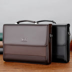 PU-Leder Herren Executive Briefcase – Designer Business Schultertasche & Crossbody Bag für Dokumente und iPad