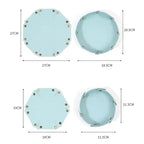 Nordische Leder Ablageschale – Faltbarer Desktop Organizer für Schlüssel, Schmuck & Kosmetik