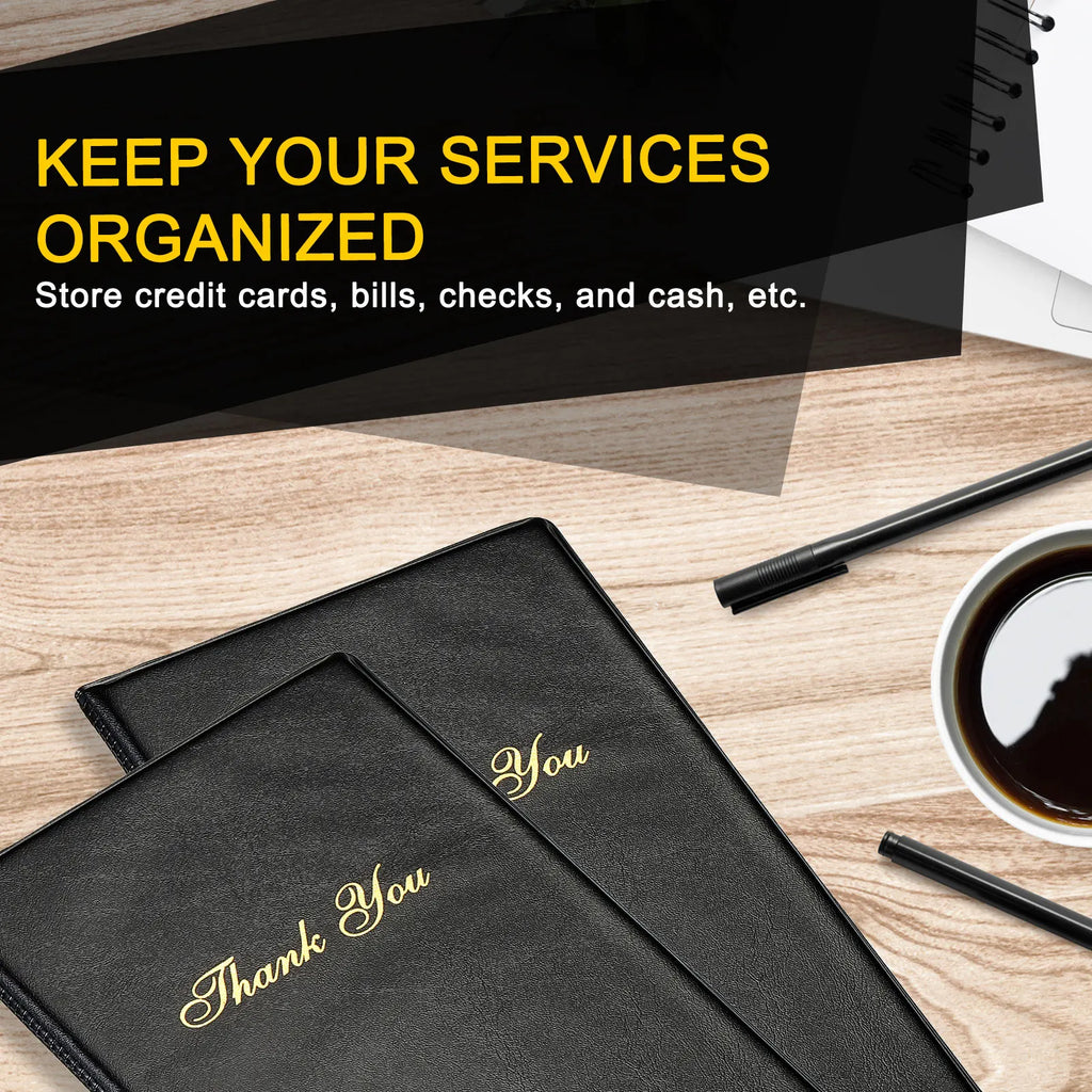 10er Set Leder Rechnungsmappe für Gastronomie – Hochwertige Guest Check Folder &amp; Rechnungspräsenter für Restaurant, Café &amp; Bar 