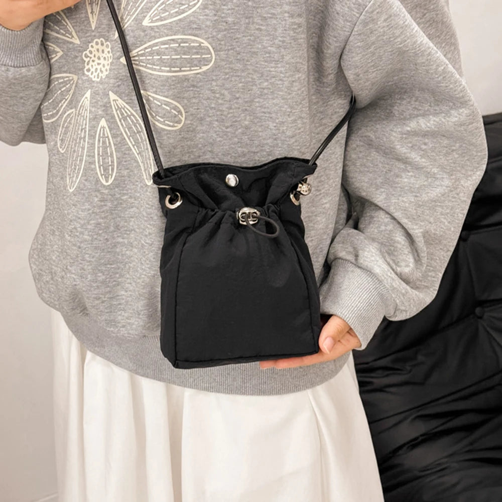 Nylon Mini Crossbody Bag – Multifunktionale Soft Phone Wallet & Schultertasche, Unisex Messenger Bag