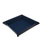 Rechteckige PU Leder Ablageschale mit Samt – Faltbares Storage Tray & Dice Tray für Schlüssel, Geldbörse, Münzen & Spiele