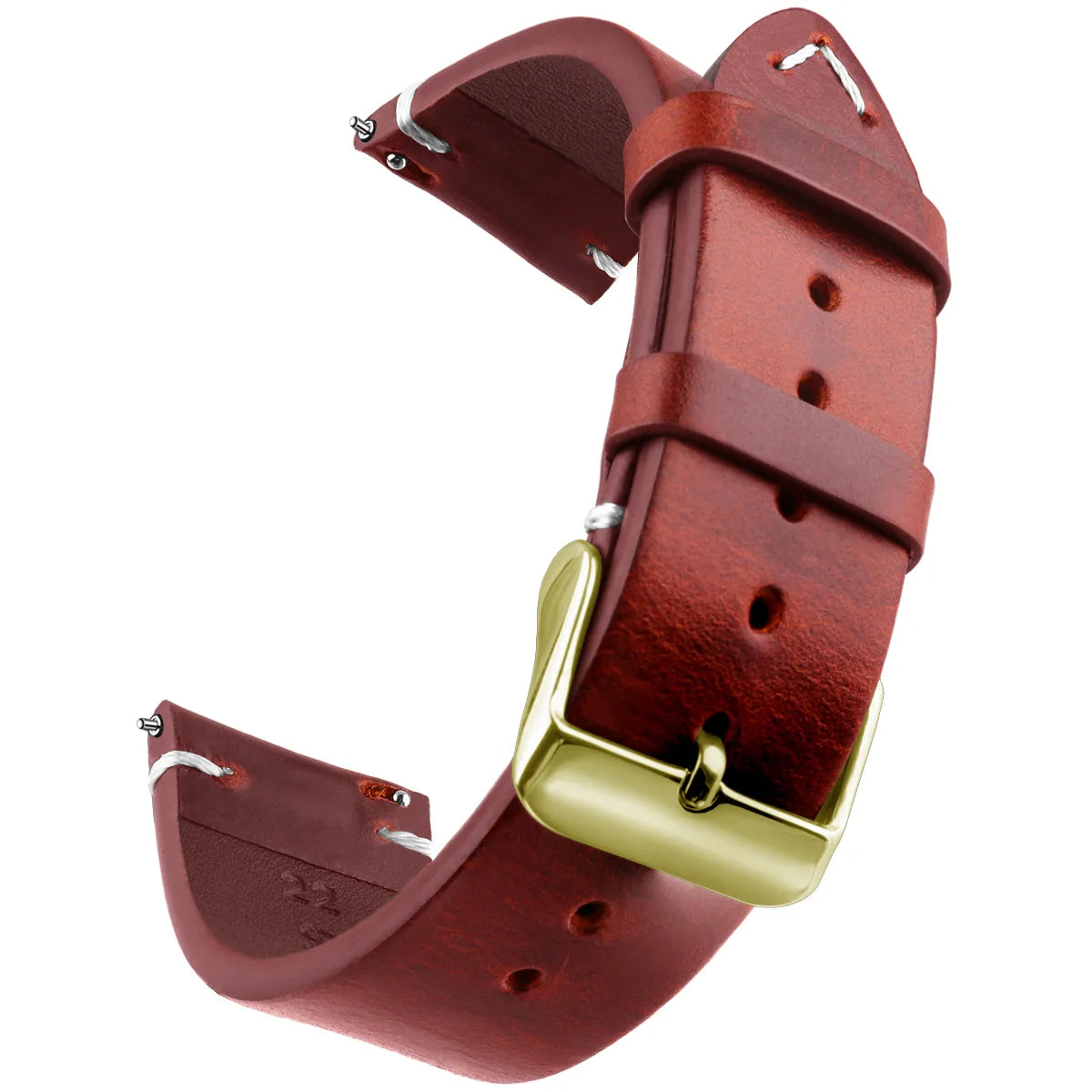 Gewachstes Leder Uhrenarmband mit Quick Release – Echtes Rindsleder Armband in 18–24mm für Smartwatches & klassische Uhren