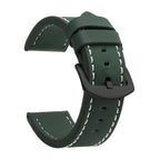 SAMCO Sport Vintage Leder-Uhrenarmband mit Edelstahlschließe - Correa de reloj clásica 18 / 20 / 22 / 24 mm para brazaletes