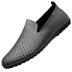 Herren Loafer aus echtem Leder – Atmungsaktive Slip-On Mokassins im italienischen Stil, Sommer Schuhe bis Übergröße 50/51