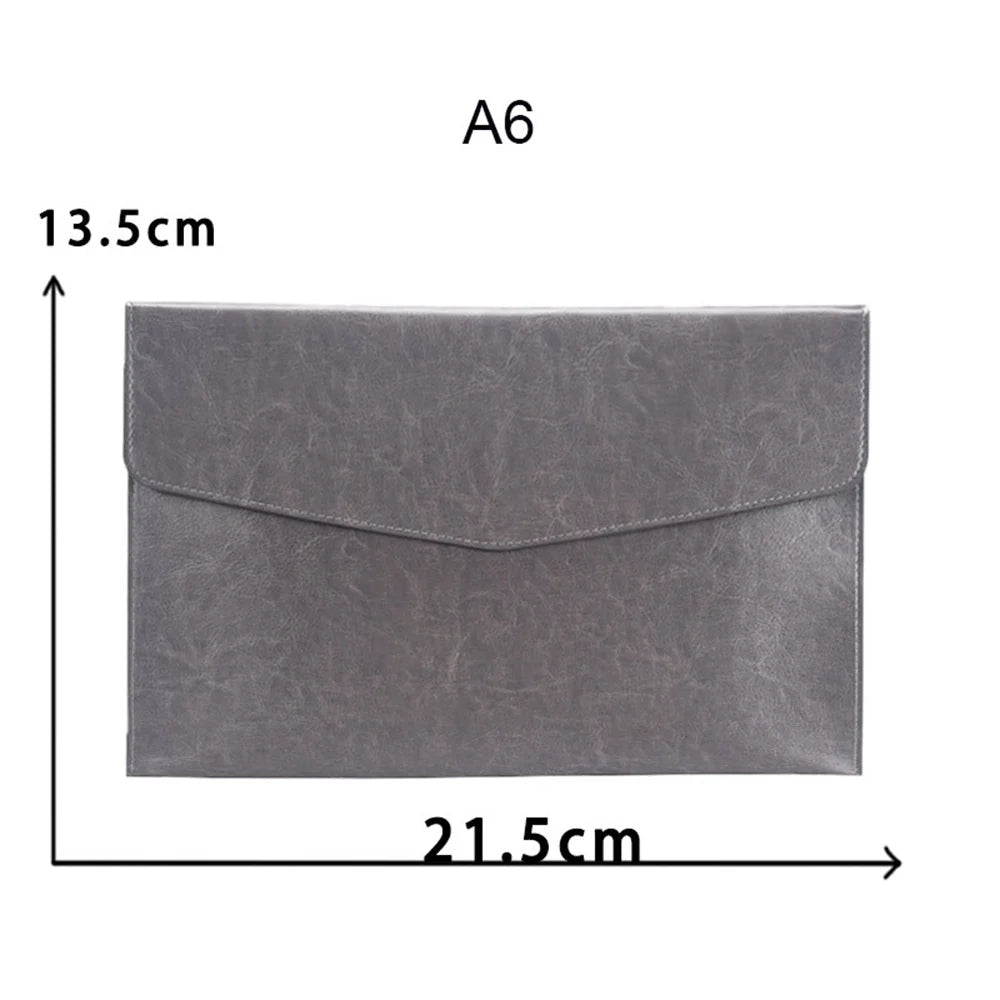 A4 / A6 Leder Dokumentenmappe aus PU-Leder – Eleganter File Folder & Organizer für Schule, Büro & Verträge