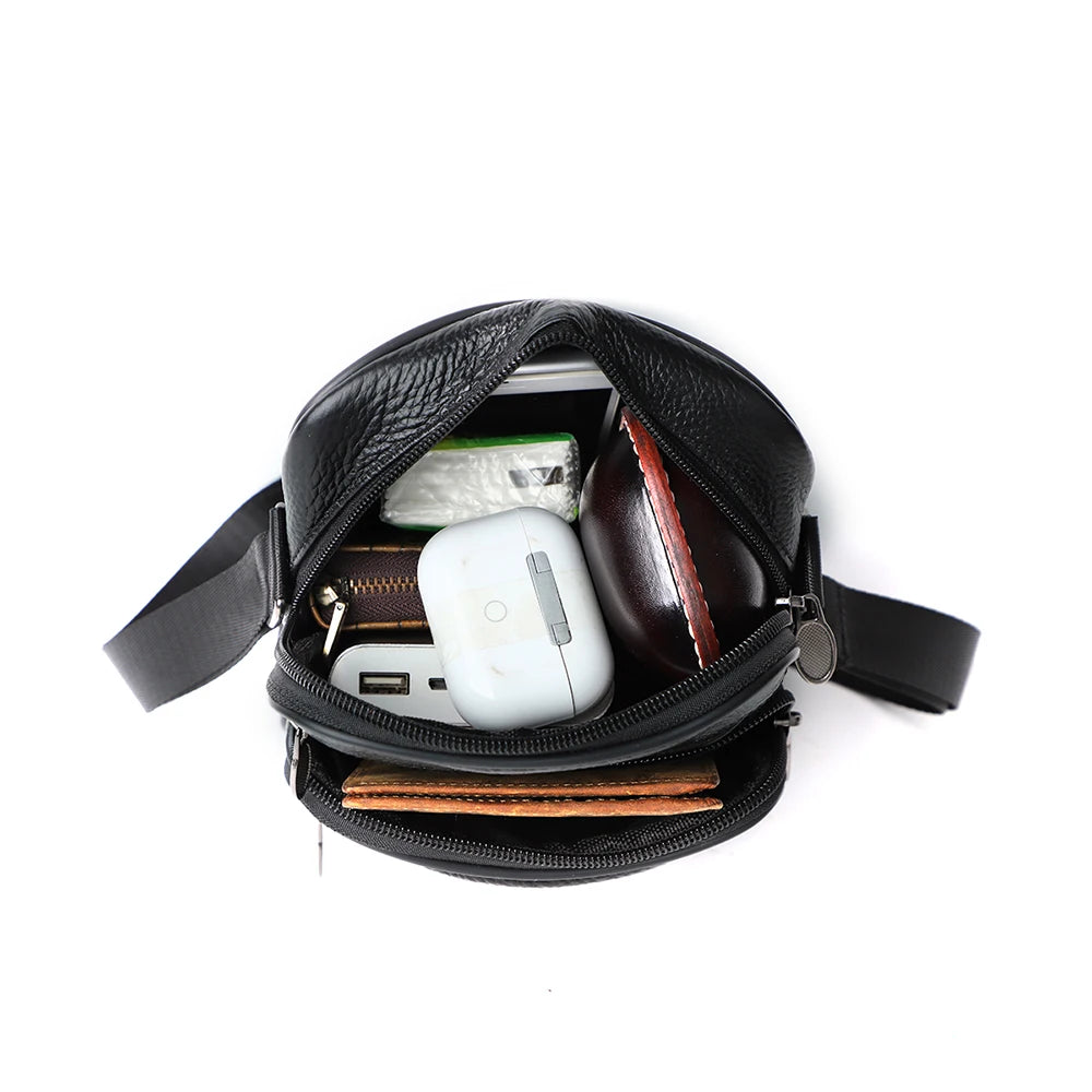 JOYIR Herren Leder Crossbody Bag – Trendige Casual Schultertasche aus Echtleder für Männer