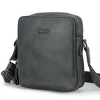 CONTACT’S Herren Leder Messenger Bag – Vintage Crossbody Tasche für iPad Mini & Schultertasche aus echtem Leder
