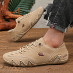 Herren Low-Cut Leder Sneaker Loafer – Weiche Slip-On Freizeitschuhe mit rutschfester Sohle, Große Größen für Frühjahr & Sommer 2025