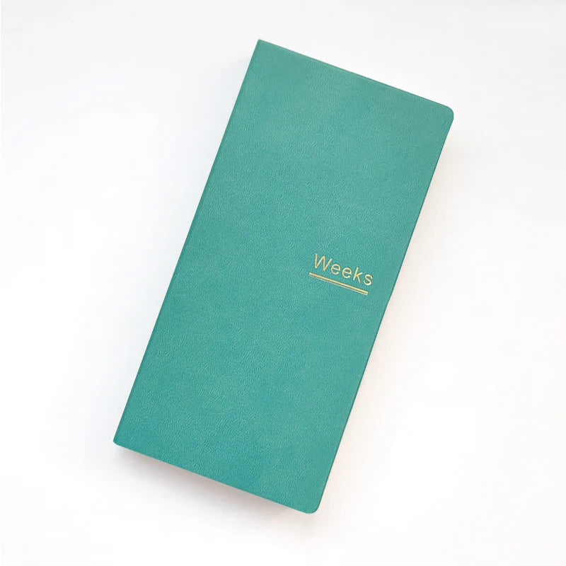 Elegantes Wochenplaner Notizbuch aus PU-Leder – Perfekt für Arbeit, Studium & Zeitmanagement