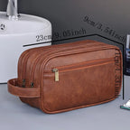 Accessoires culturels d'extérieur pour hommes en cuir PU – Sacs de maquillage pliables et pratiques avec de plus grandes capacités