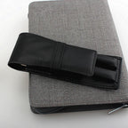 PU Leder Füllfederhalter Etui für 2 Stifte – Elegantes schwarzes Pen Case für Büro & Business Geschenk