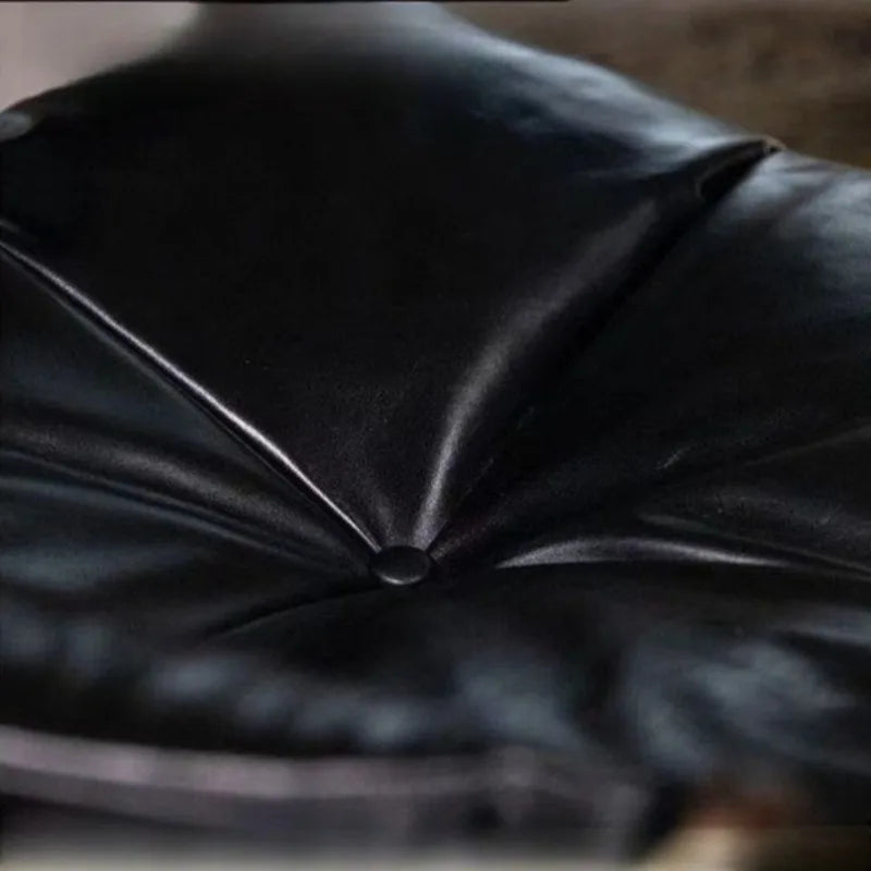Vintage Leder-Wohnzimmersessel aus Massivholz – Cómodo sillón relax con Rückenlehne y Armlehnen para estilo Wohnräume 