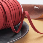 Flaches geflochtenes Kunstveloursband 5 mm – 5 Yards Faux Suede Kordel für Schmuck, Armbänder & DIY Handarbeit