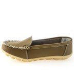 TIMETANG Damen Leder Flats – Handgefertigte Slip-On Ballerinas, Komfort-Loafers aus echtem Leder