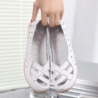 HAJINK Damen Flats PHI00365 – Mocassins à enfiler en cuir véritable, chaussures décontractées pour femmes, grande taille 