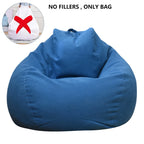 Lazy Sofa Bean Bag Bezug aus Leinenstoff – Sitzsack- &amp; Lounger-Hülle ohne Füllung für Wohnzimmer, Tatami &amp; Lounge 