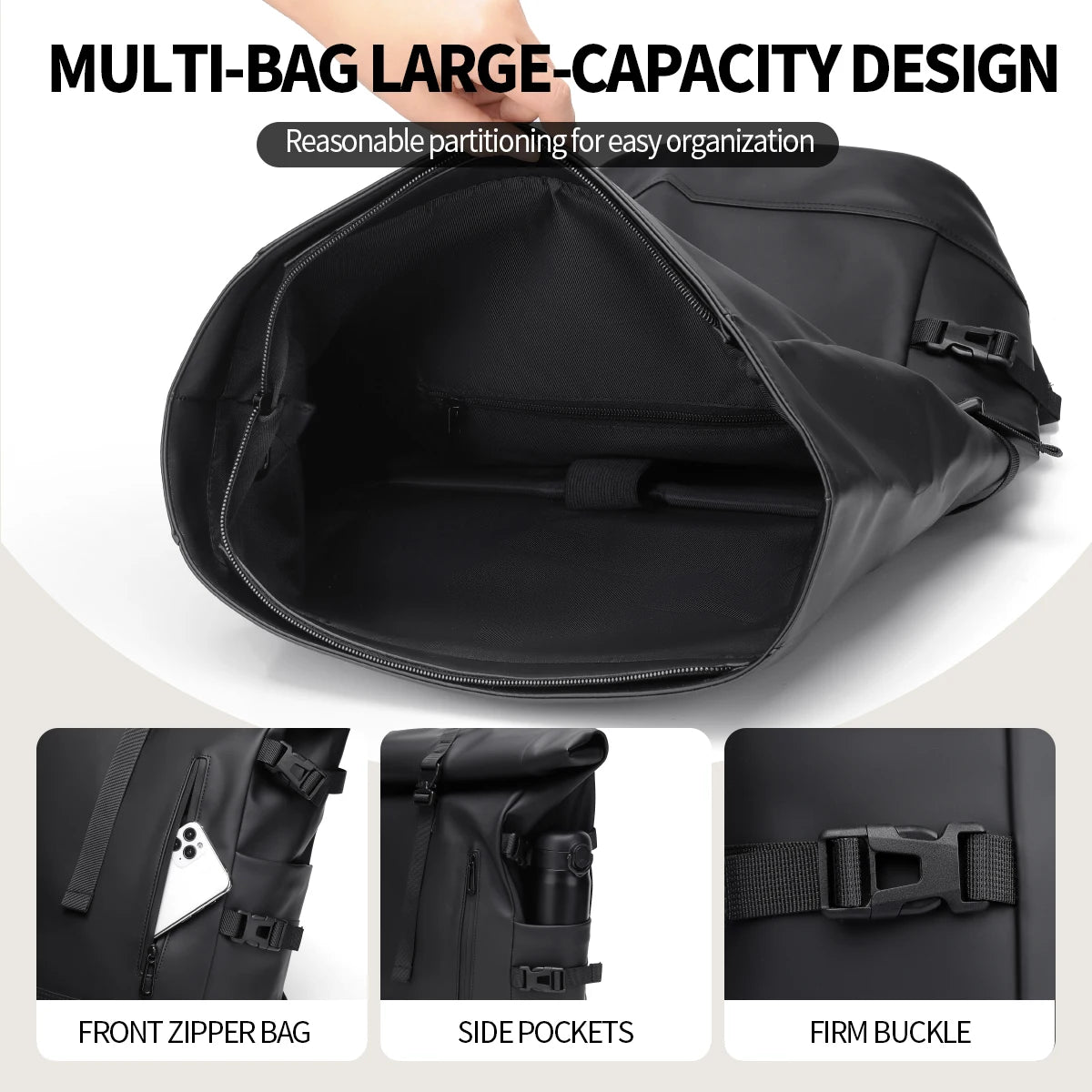 MYCO Business Rucksack Unisex – Großer Laptoprucksack für 17,3 Zoll, erweiterbar & leicht für Pendeln, Studium & Reisen