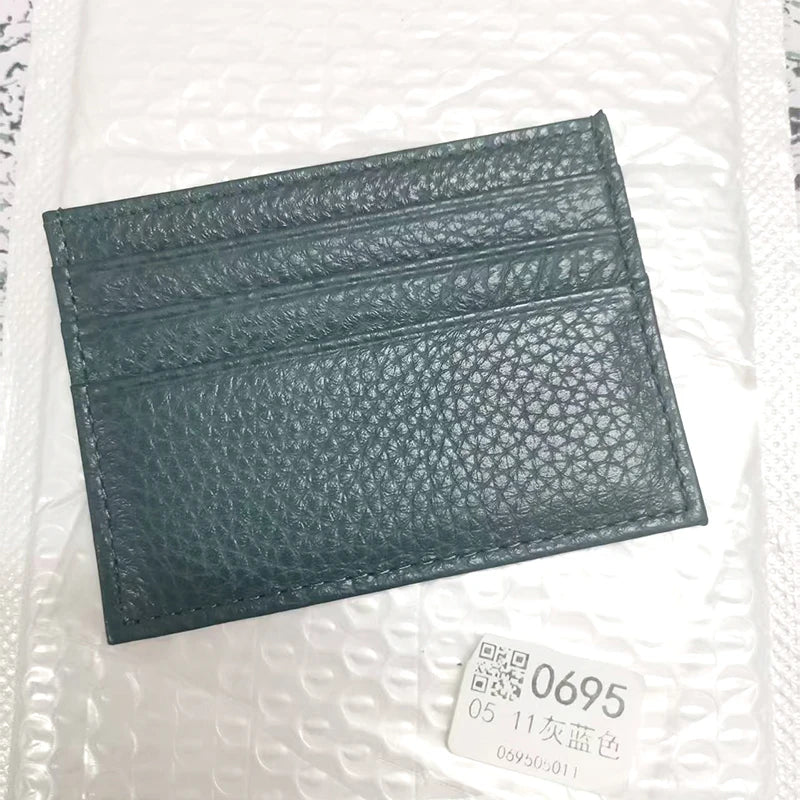 GZGUANDA Personalisierter Leder Kartenhalter – Slim Mini Card Bag aus echtem Rindsleder für Damen & Herren