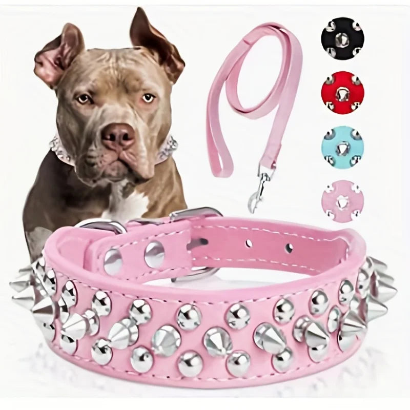 Stilvolles Leder Hunde-Set – Robustes Halsband, Harness & Leine für mittelgroße Hunde