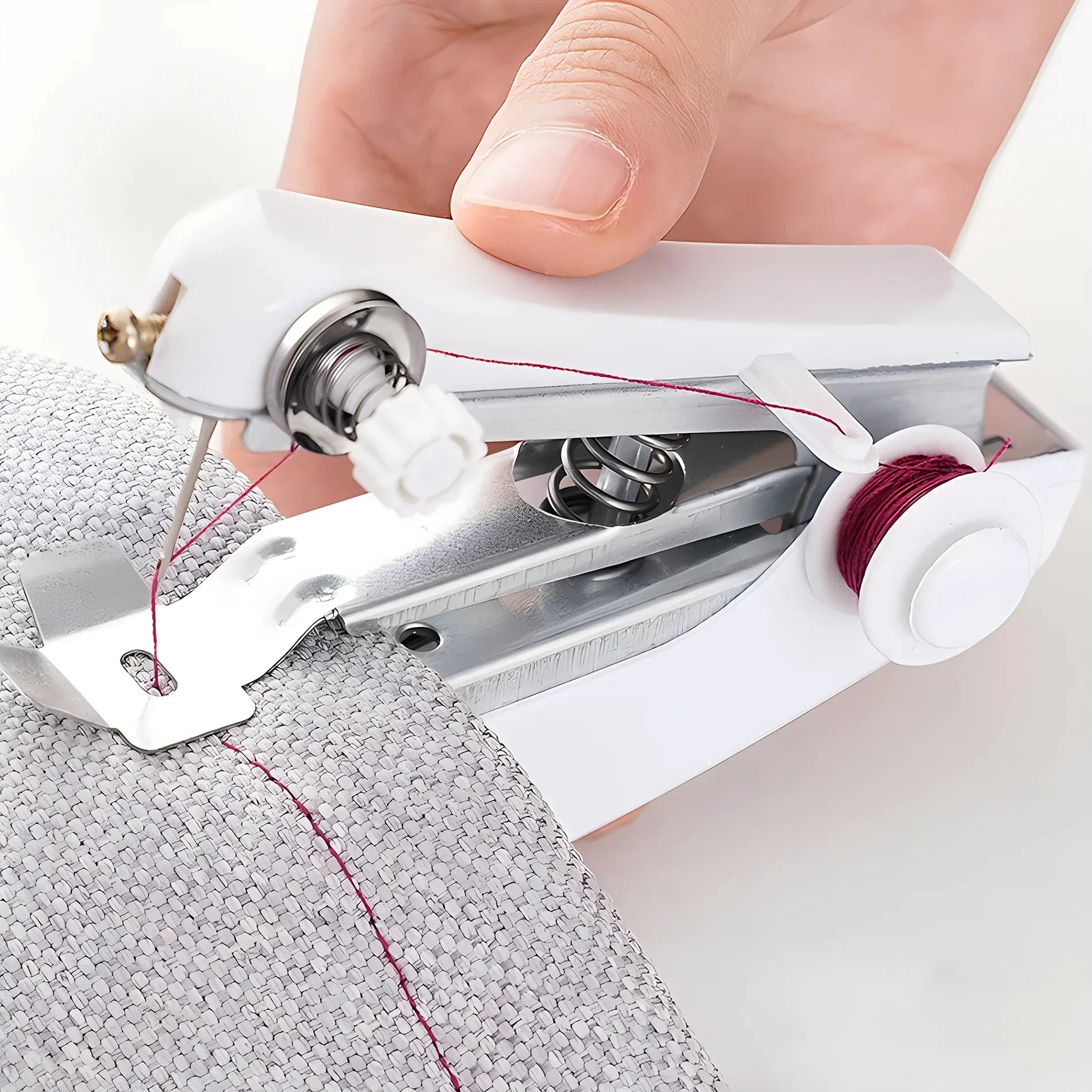 Tragbare Mini Handnähmaschine – Kabellose Manuelle Nähmaschine für DIY, Haushalt, Kleidung & Leder – Praktisches Handgerät für Bastelprojekte