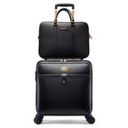 Suninecase Unisex Koffer-Set aus echtem Rindsleder – Business Trolley & Rolling Luggage mit Großem Fassungsvermögen