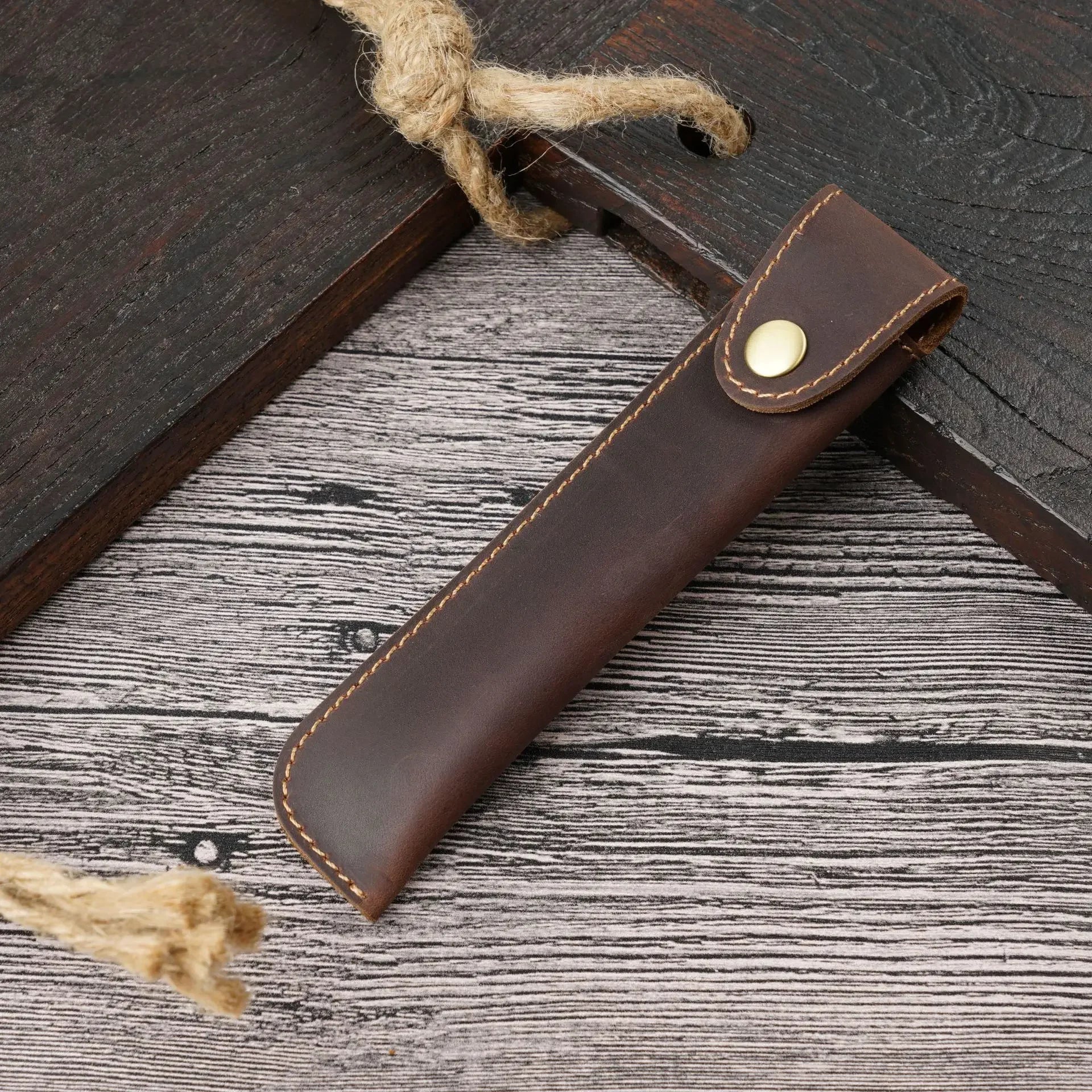 Vintage Leather Stifteetui aus Echtleder – Handgefertigtes Retro Pen Case for Füllfederhalter &amp; Schreibwaren | Schutz &amp; Stil pour l'école et le bureau 
