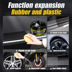 Agent de réparation de plastique automobile – Kristallklarer Leder- &amp; Innenraum-Erneuerungswachs für Auto, Tiefschwarzer Glanz &amp; Schutz