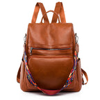 KMFFLY Damen Lederlook Rucksack Vintage – Hochwertiger Anti-Diebstahl Rucksack für Schule, Freizeit & Reisen, stilvolle Schultertasche für Frauen