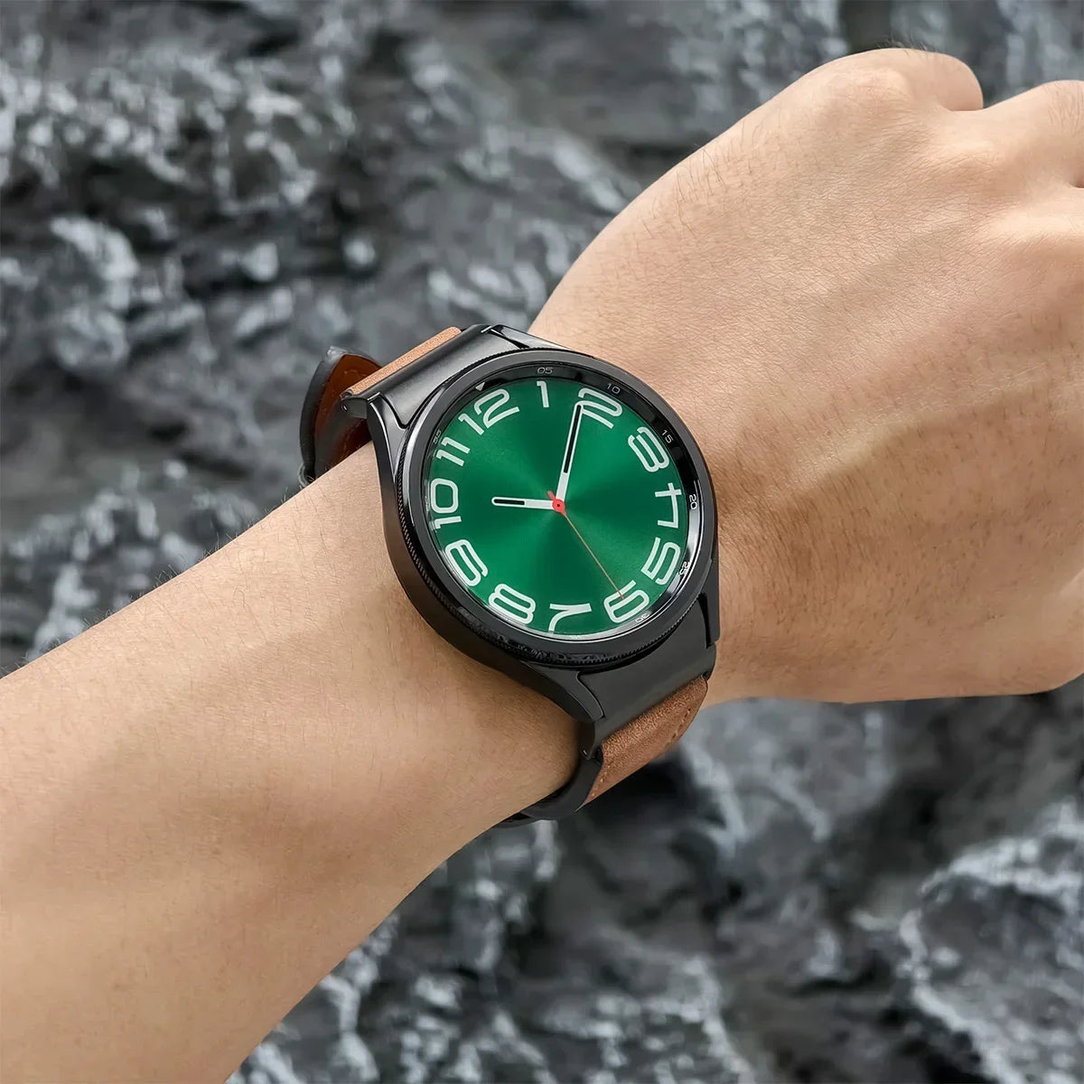 No-Gap Lederarmband für Samsung Galaxy Watch – Passgenaues Lederarmband für Watch 7, 6, 5, 4 & Classic in 40mm, 44mm, 43mm, 47mm & 45mm