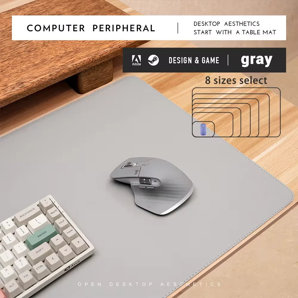 EMTRA Leder Gaming Mousepad – Großes, Rutschfestes & Wasserdichtes Mauspad in Mehrfarben für Büro, Gaming & Homeoffice