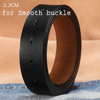 2.8cm 3.0cm 3.3cm 3.5cm 3.8cm Leather Belt Body No Buckle for Smooth Automatic Pin Buckle Belt Strap Without Buckle Men Women