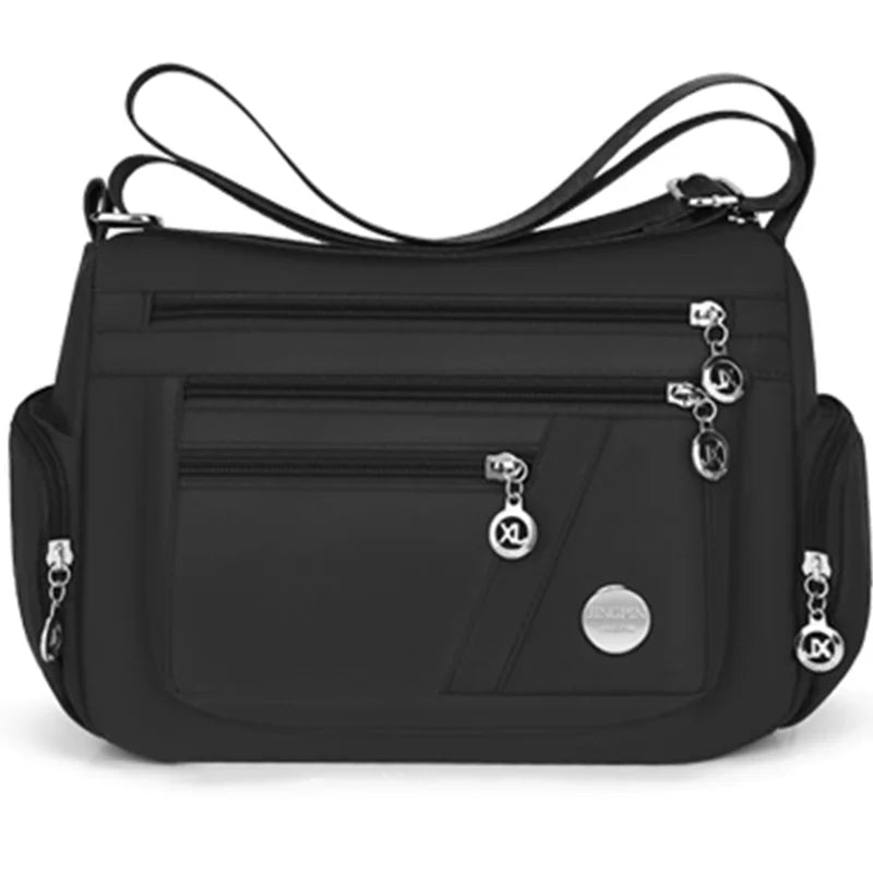 Damen &amp; Herren Nylon Handtasche – Oxford Stoff Schultertasche, bolso cruzado con múltiples fundas para todas las etiquetas y viajes