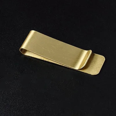 Leder Stiftehalter Clip mit Messing-Lesezeichen – Eleganter Pen Clip für Traveler Notebooks & Journale