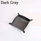 Nordic Style PU-Leder Ablageschale – Faltbarer Desktop Organizer für Schlüssel, Schmuck & Kosmetik | Quadratische Aufbewahrungsbox