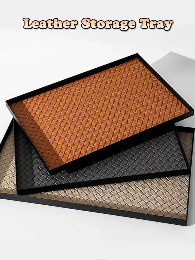 Moderne Leder-Metall Ablageschale im Light-Luxury Stil – Elegantes Schmuck- & Schlüsseltray für Flur, Wohnzimmer & Büro