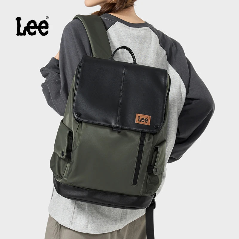 LEE Flip Leder-Rucksack Unisex – Großer Business & Freizeit Laptoprucksack (16 Zoll), wasserfest & leicht