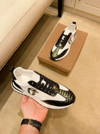 HUISONG Herren Leder Sneakers – Luxus Business Casual Schuhe, atmungsaktiv, wasserdicht, Designer-Style mit tierischen Prints