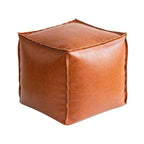 PU Leder Sitzwürfel mit Stauraum – Minimalistischer Aufbewahrungs-Ottoman &amp; Sitzbank mit rutschfester Basis (40×40×40 cm) 